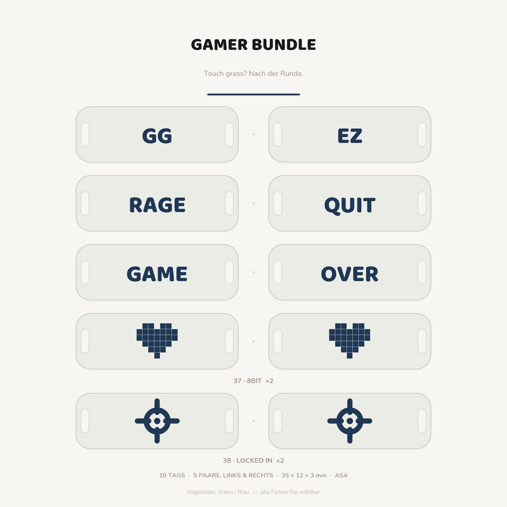 Gamer Bundle – 10 sneaker lace tags