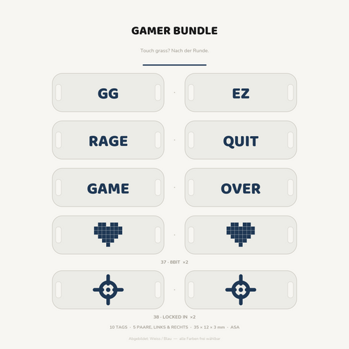 Gamer Bundle – 10 sneaker lace tags