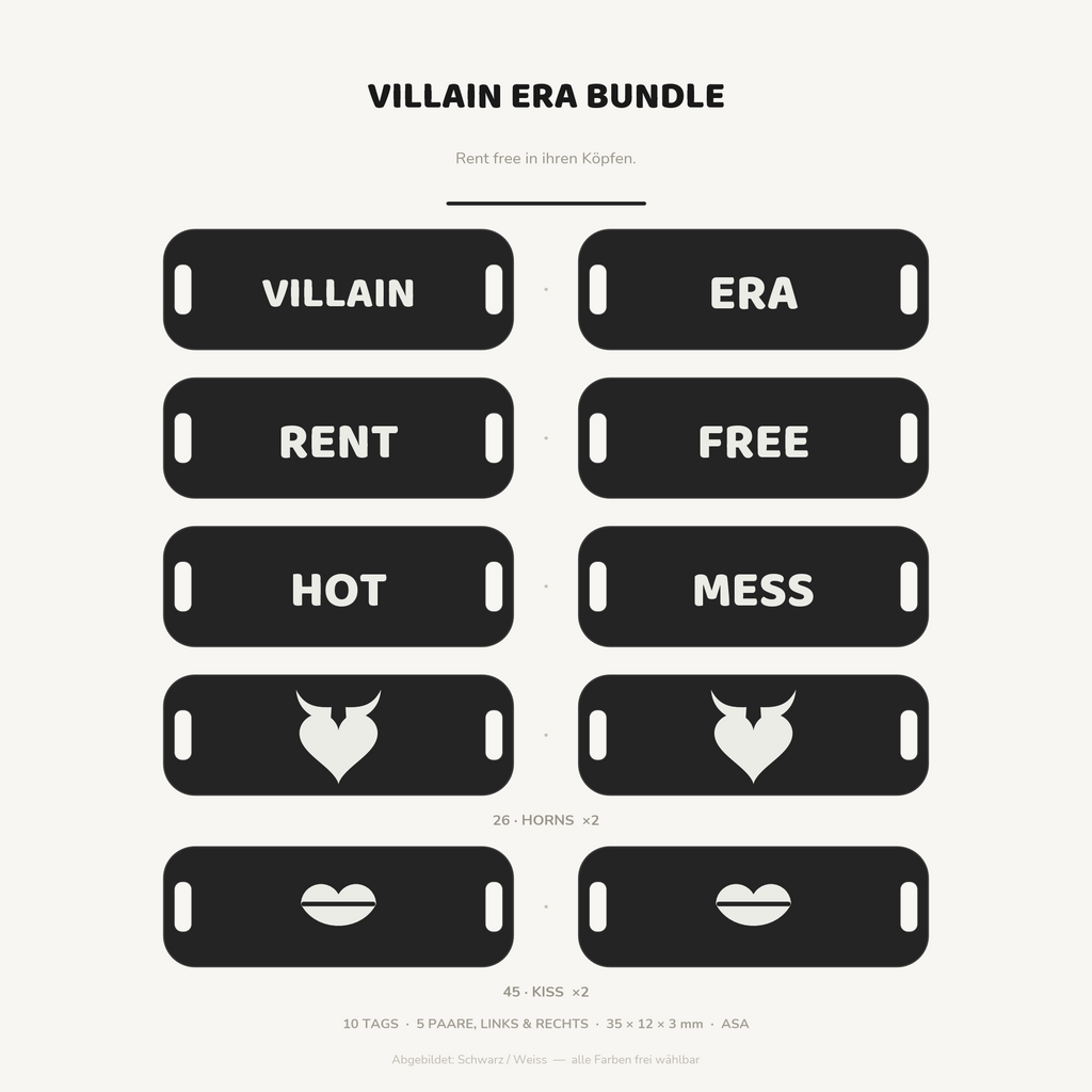 Villain Era Bundle – 10 sneaker lace tags